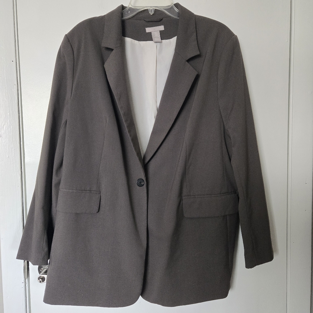 H&M Cool Olive Grey Blazer